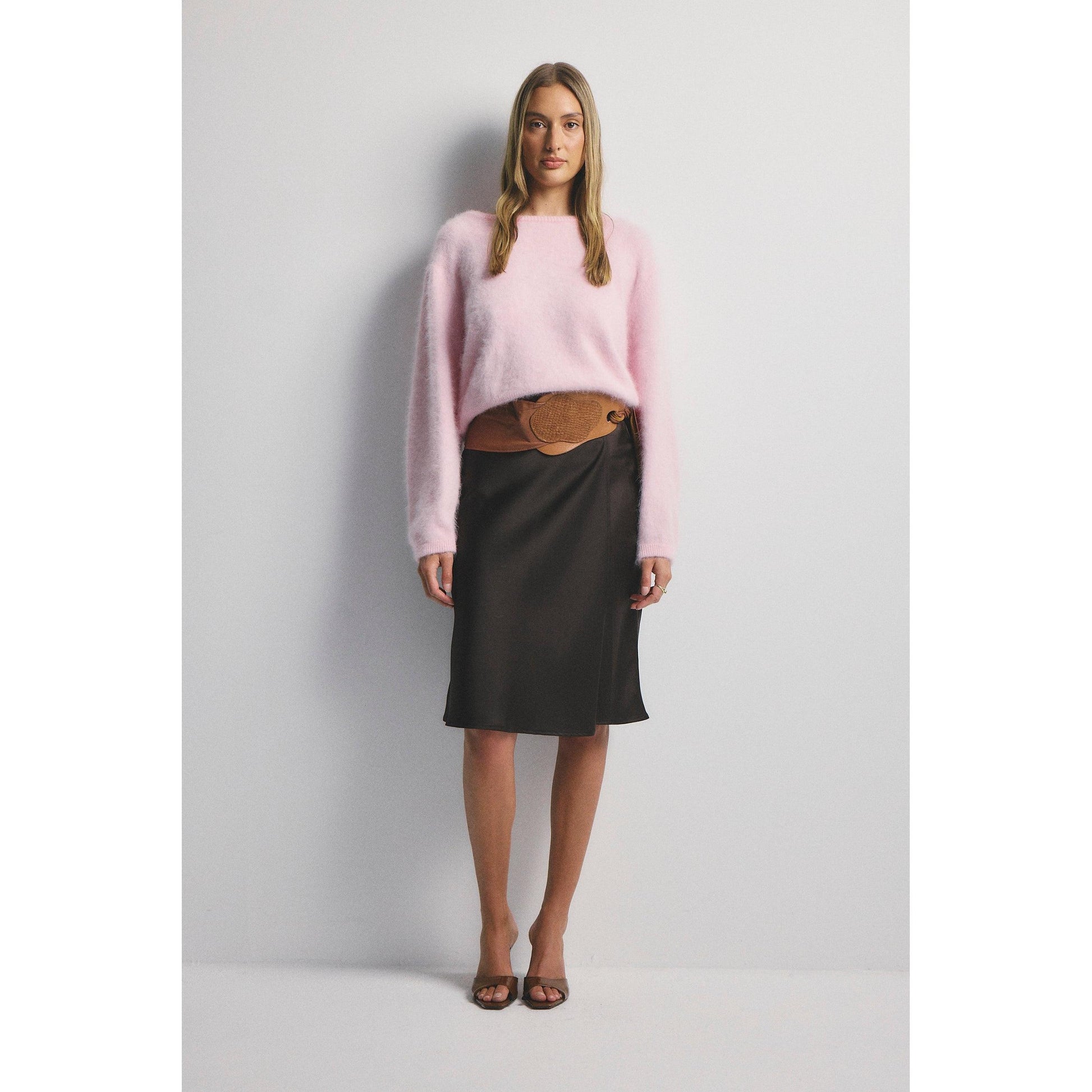 World Of Nomads Stella Cashmere Boat Neck Knit - Rosewater  World Of Nomads Pisces Boutique