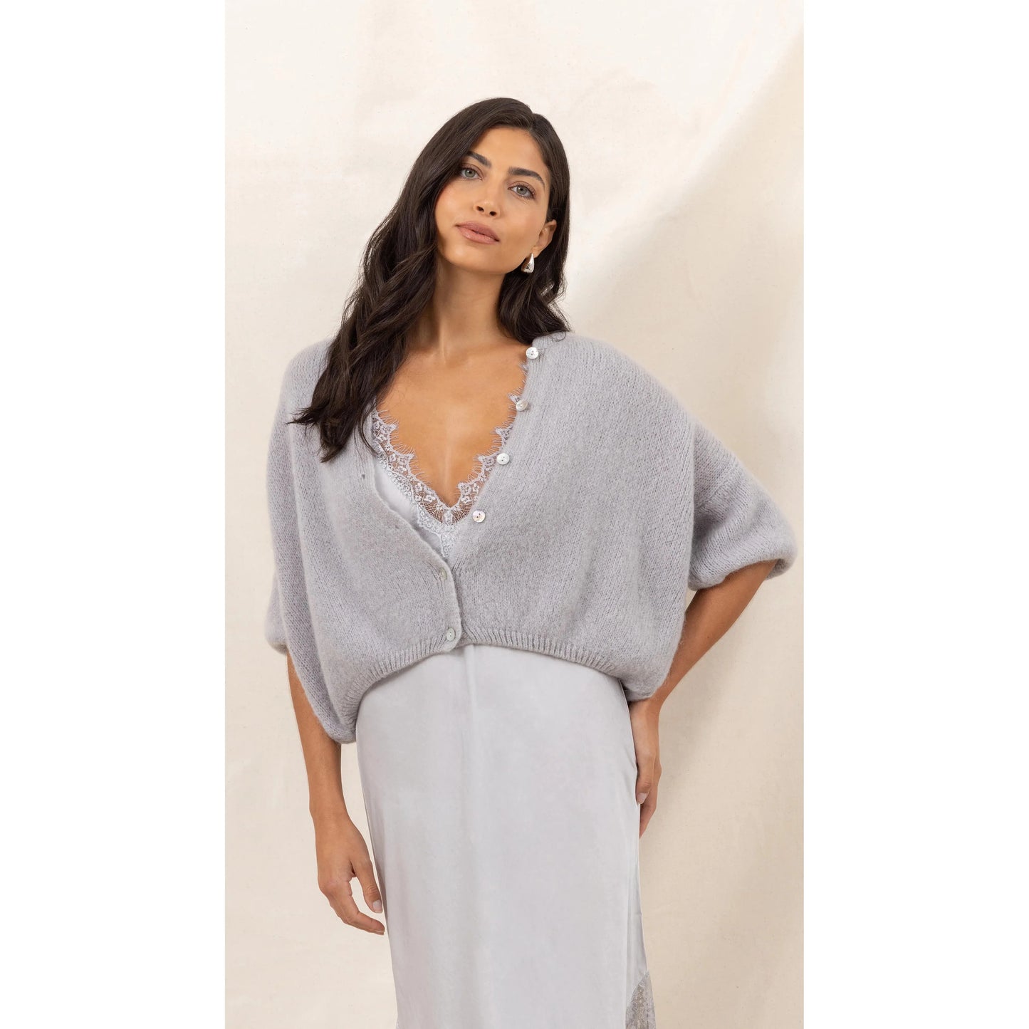 Charli london Emme Cardigan - Stone  Charli london Pisces Boutique