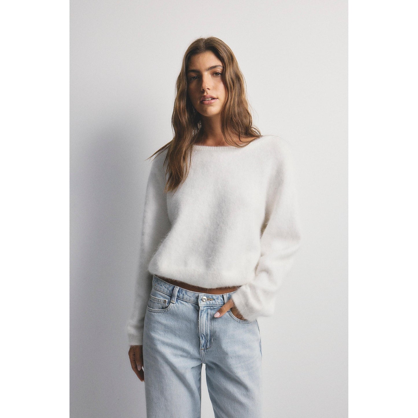 World of Nomads Stella Cashmere Boat Neck Knit - Snow  World Of Nomads Pisces Boutique