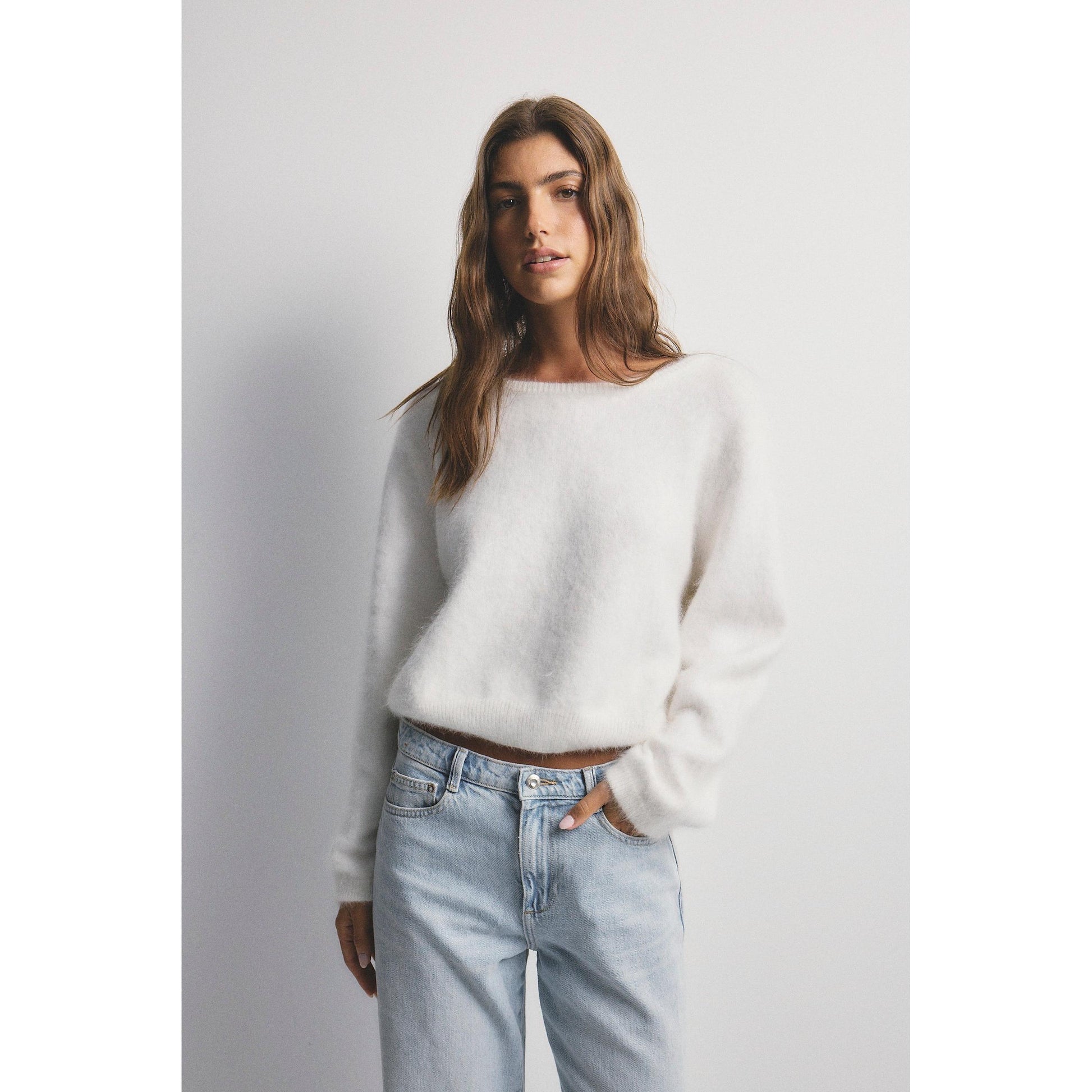 World of Nomads Stella Cashmere Boat Neck Knit - Snow  World Of Nomads Pisces Boutique