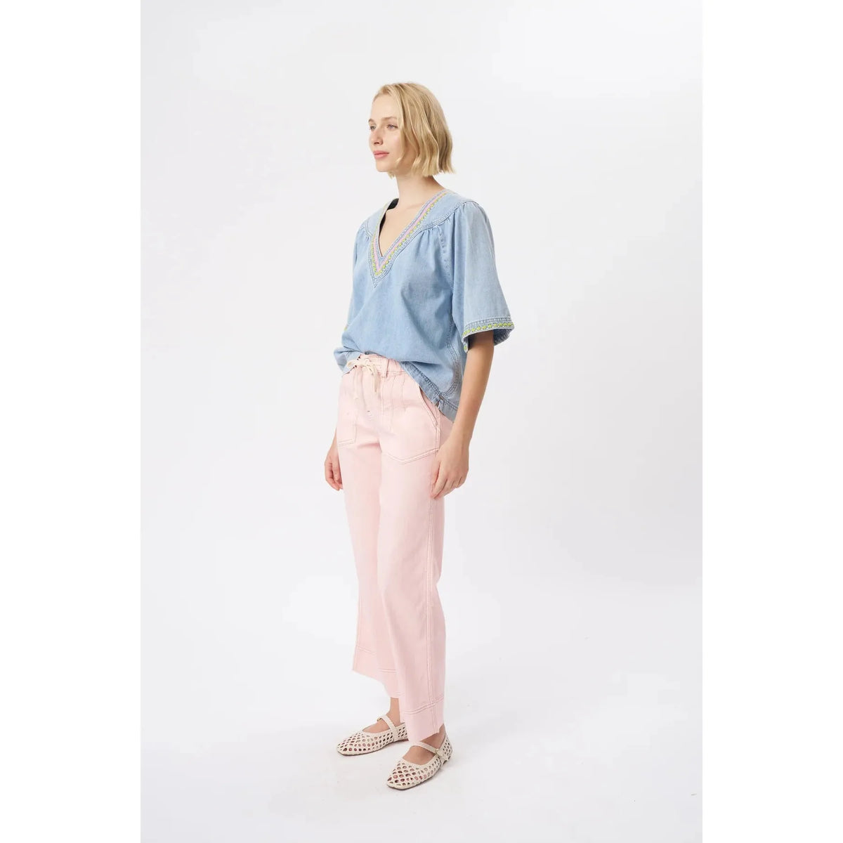 Kireina Renee Top - Sky Blue