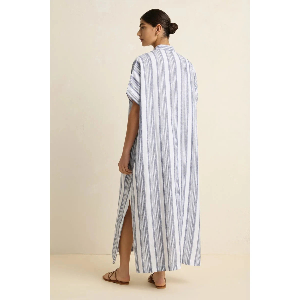 Villu Pool Boy Kaftan - White / Navy Stripe