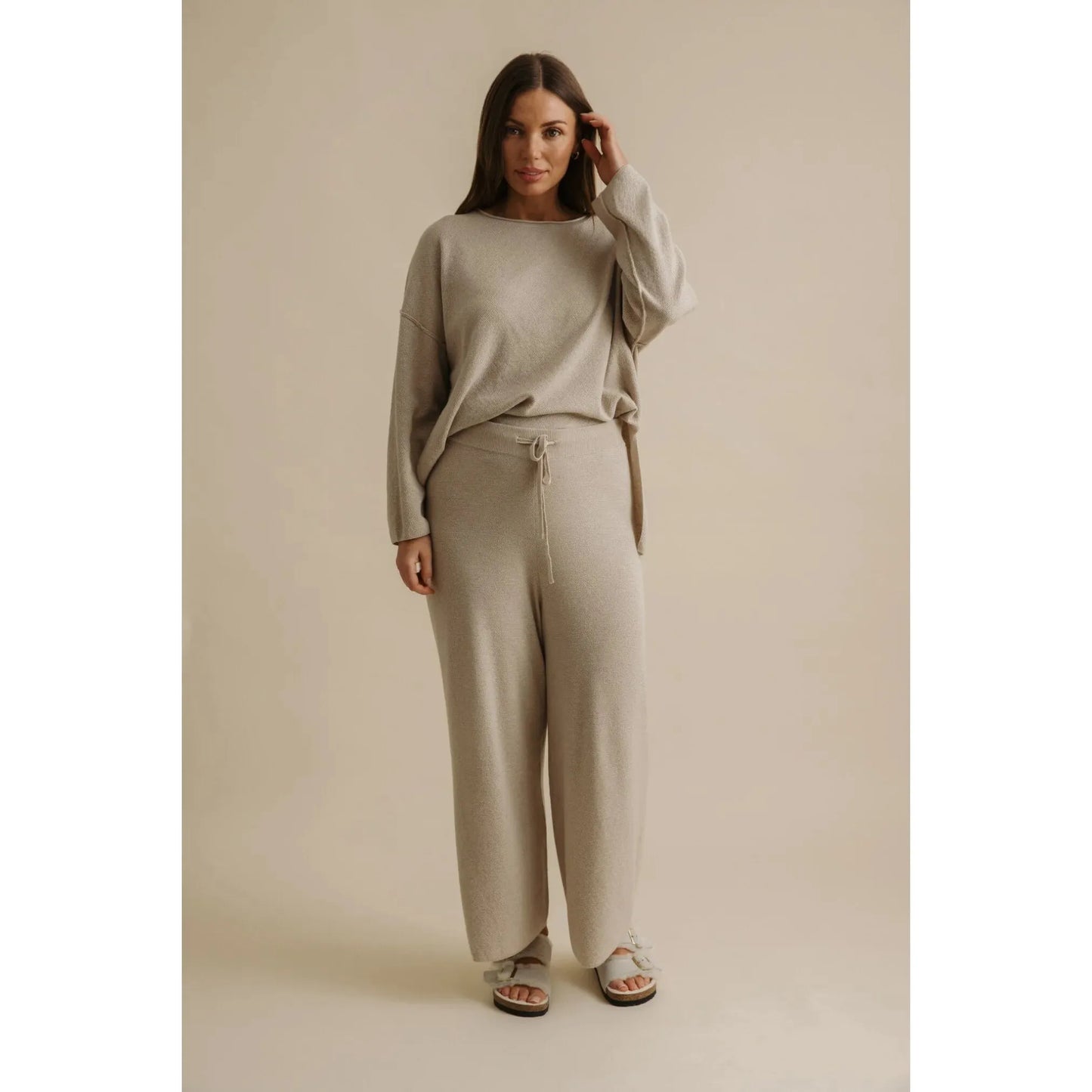Talamaya Winter Retreat Merino Cotton Pant - Wheat  Talamaya Pisces Boutique