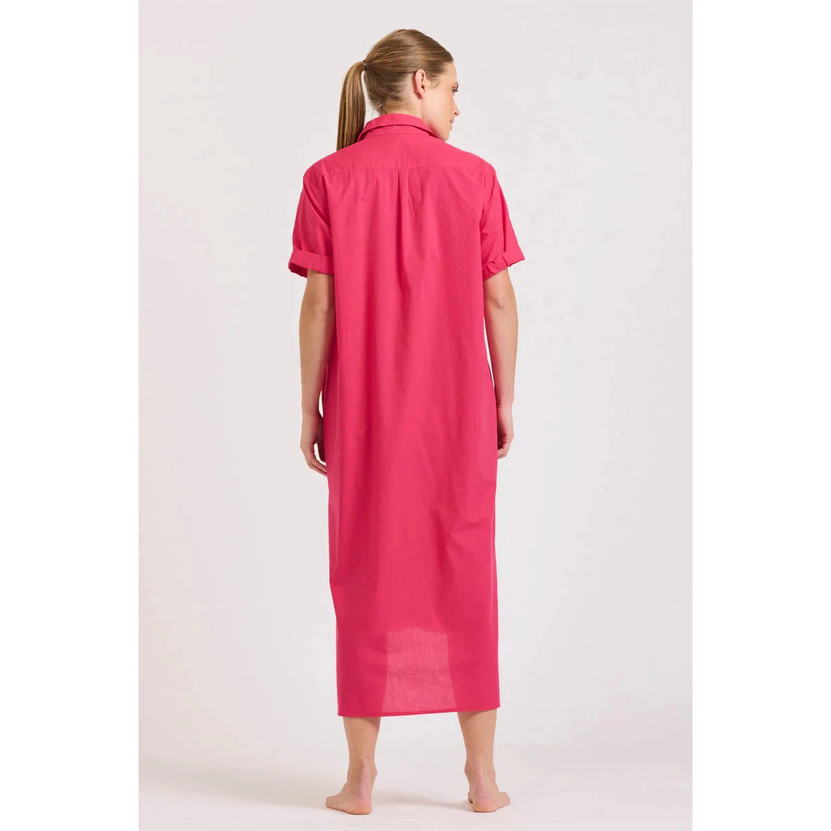 Shirty The Annie S/S Shirt Dress - Raspberry