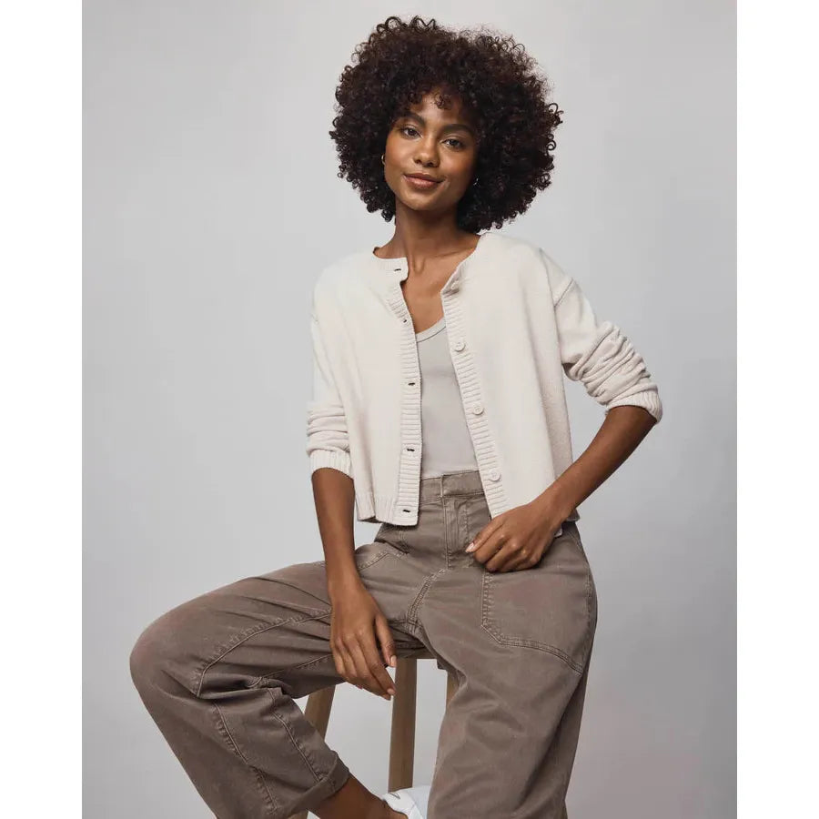 Splendid Amber Crop Cardigan - Pale Oak Heather  Splendid Pisces Boutique