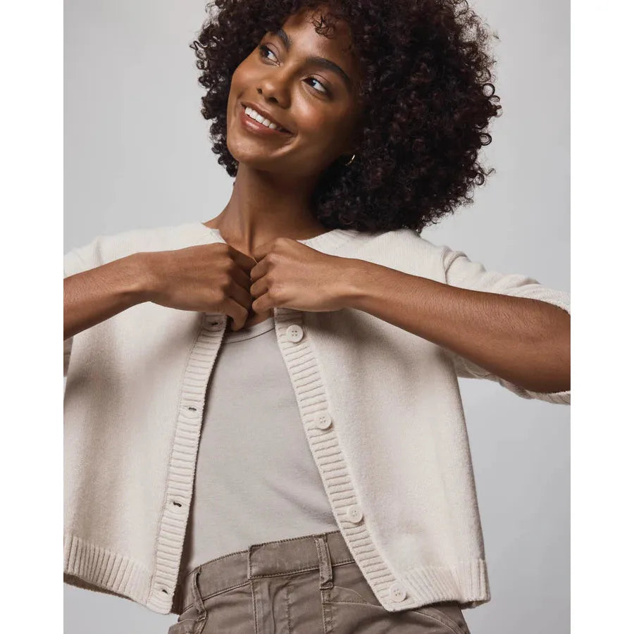 Splendid Amber Crop Cardigan - Pale Oak Heather  Splendid Pisces Boutique