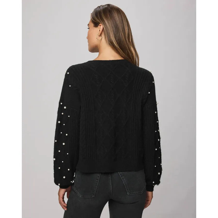 Splendid Demi Pearl Sweater - Black  Splendid Pisces Boutique
