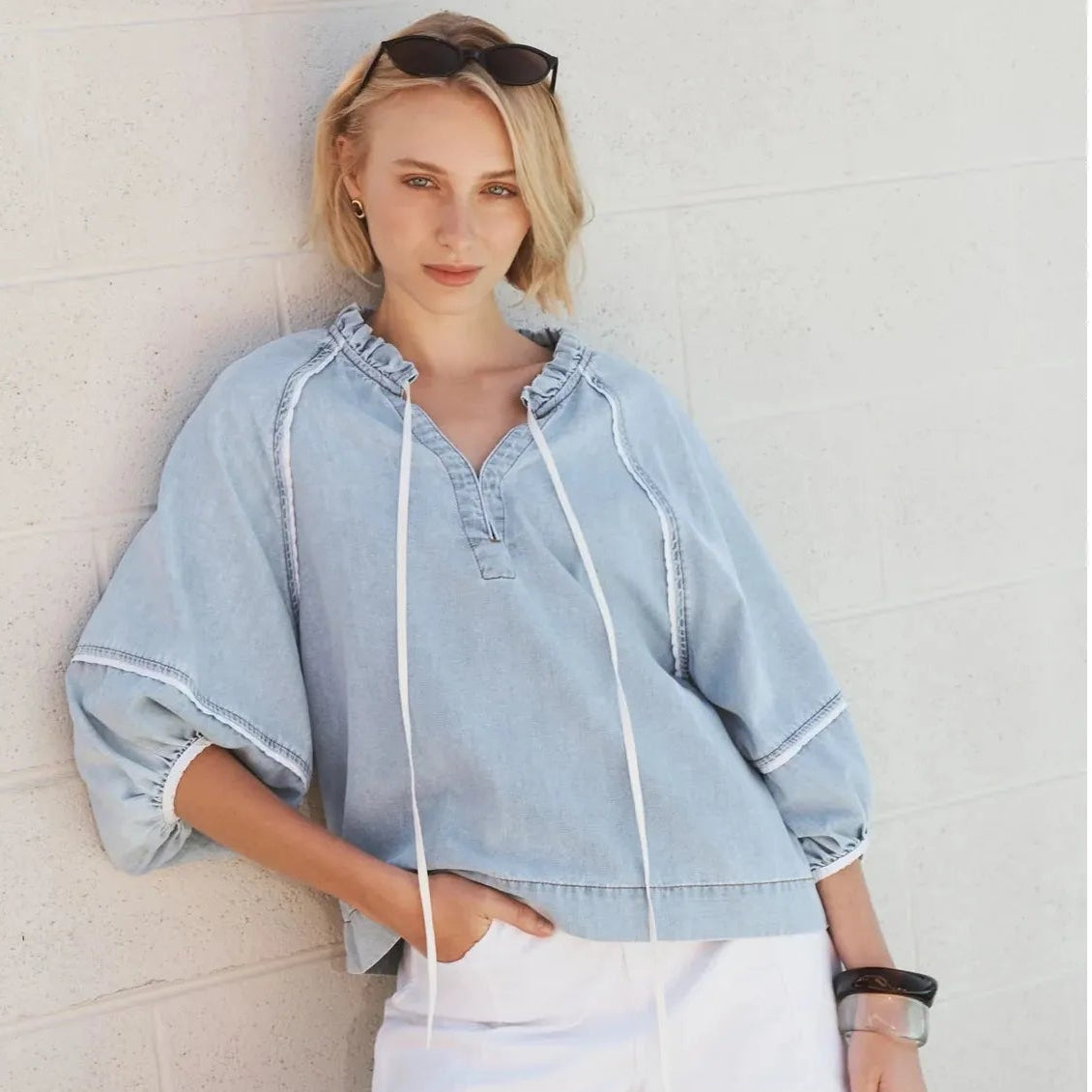 Kireina Joanne Shirt - Blue