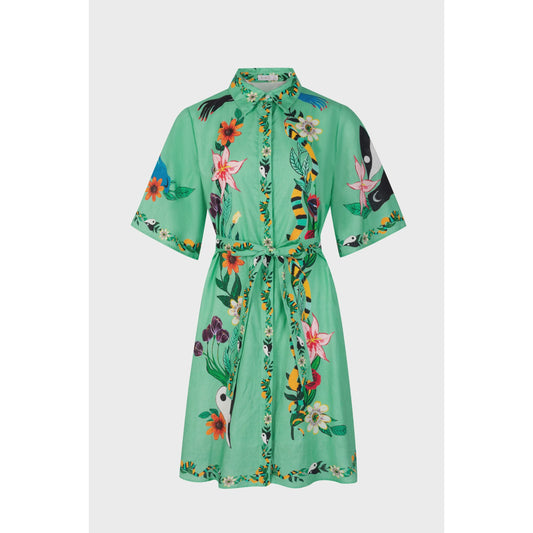 GDS Lente Printed Dress - Green Print