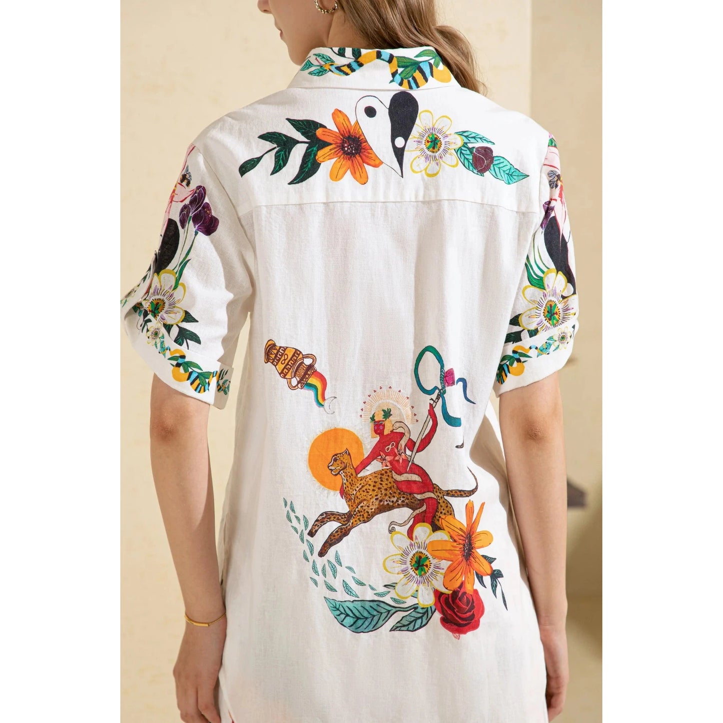 GDS Lente Printed Blouse - White Print