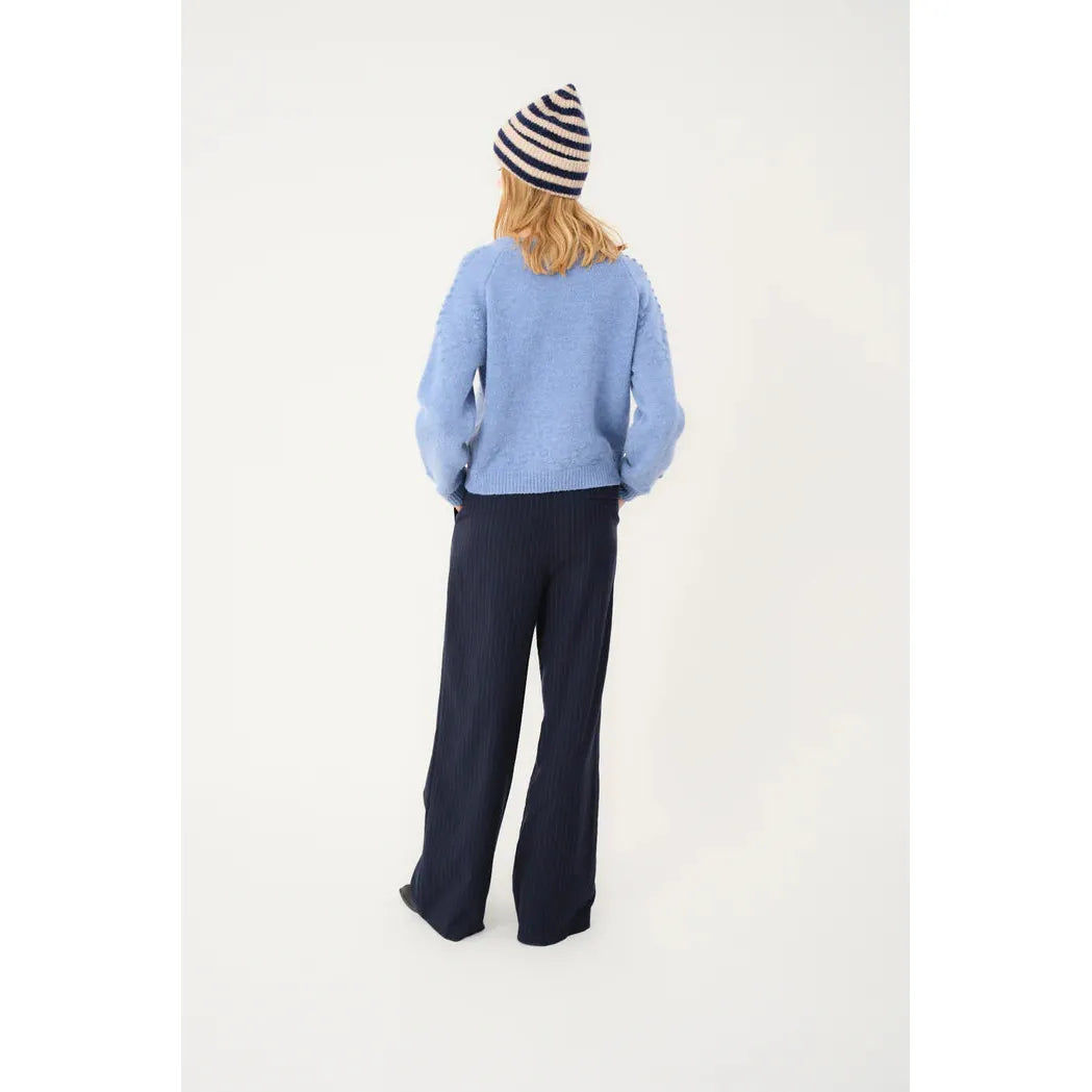 Lolly's Laundry GracelynnLL  Knit Cardigan LS - Blue Melange  Lolly's Laundry Pisces Boutique
