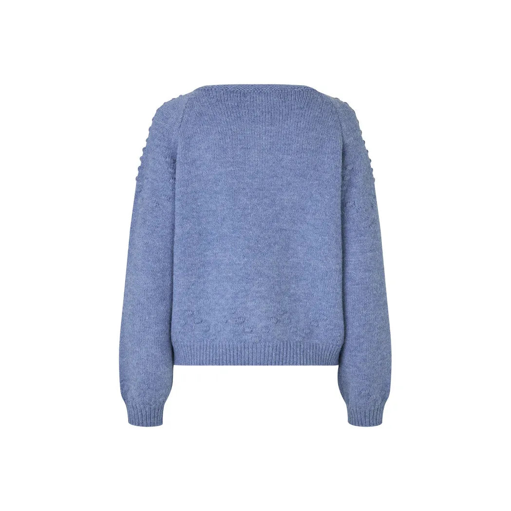 Lolly's Laundry GracelynnLL  Knit Cardigan LS - Blue Melange  Lolly's Laundry Pisces Boutique