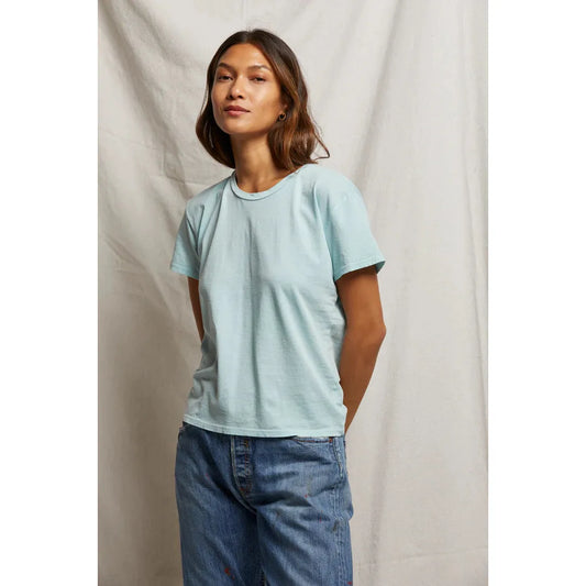 Perfect White Tee Harley Boxy Crew - Iced Aqua