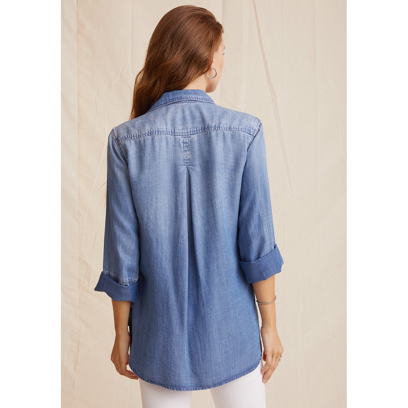 Bella Dahl Shirt Tail Button Down - Medium Ombre Wash