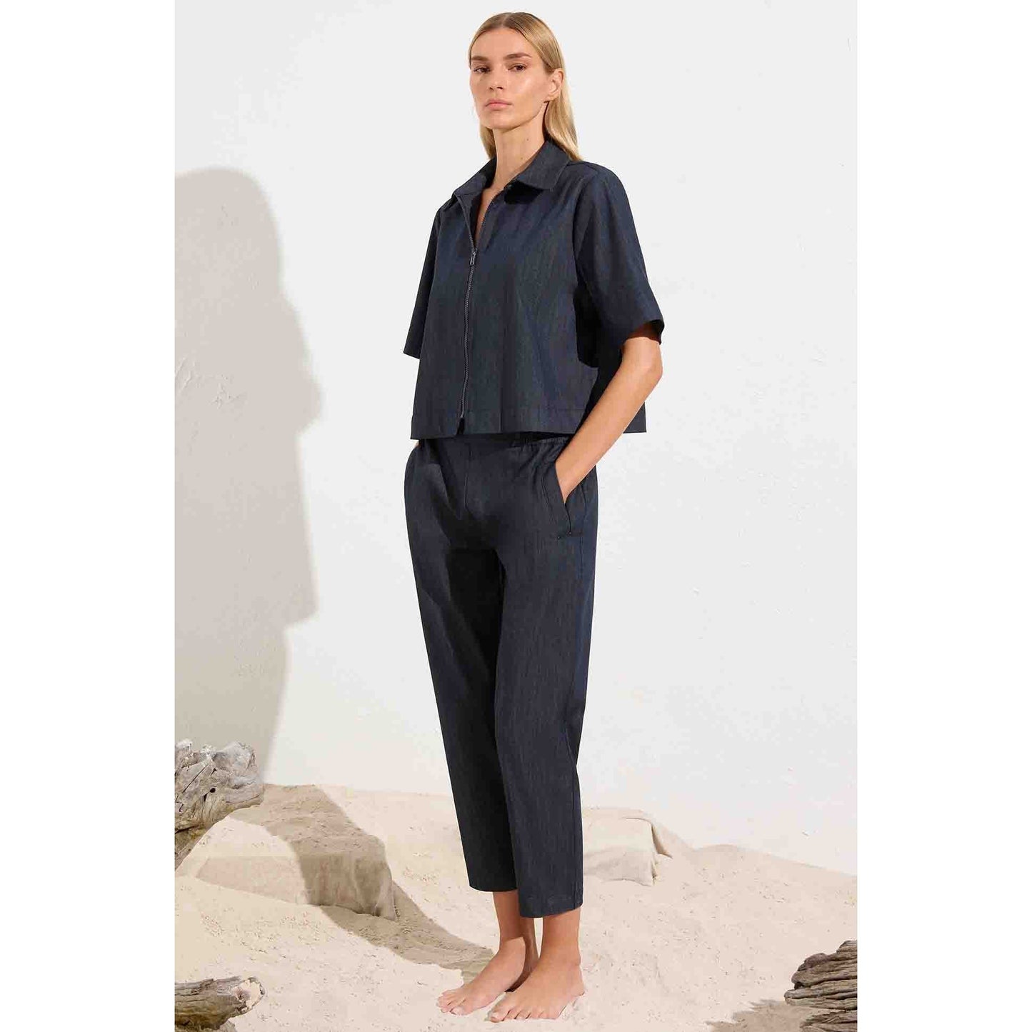 Mela Purdie Welt Pocket Trouser - Deep Indigo