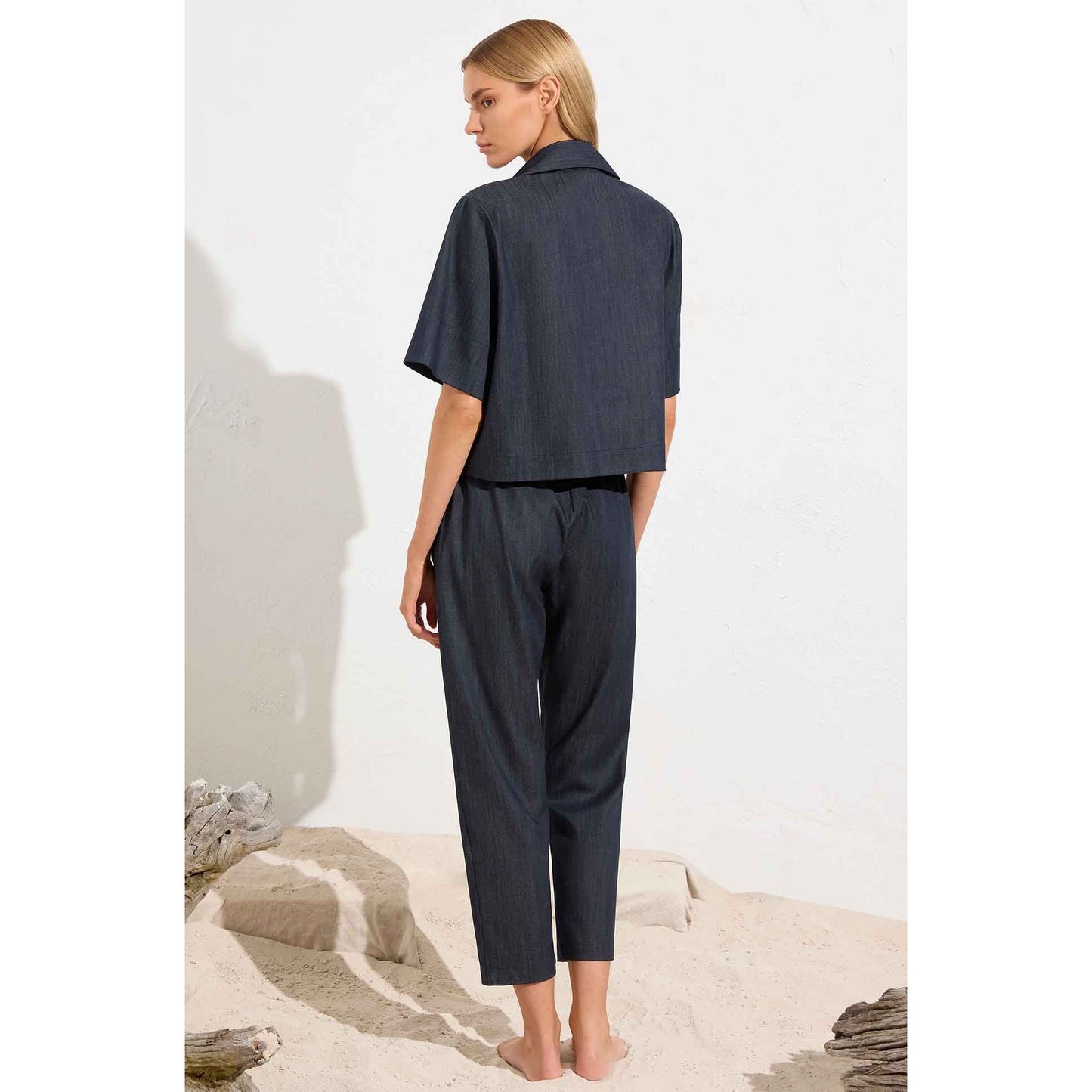 Mela Purdie Welt Pocket Trouser - Deep Indigo