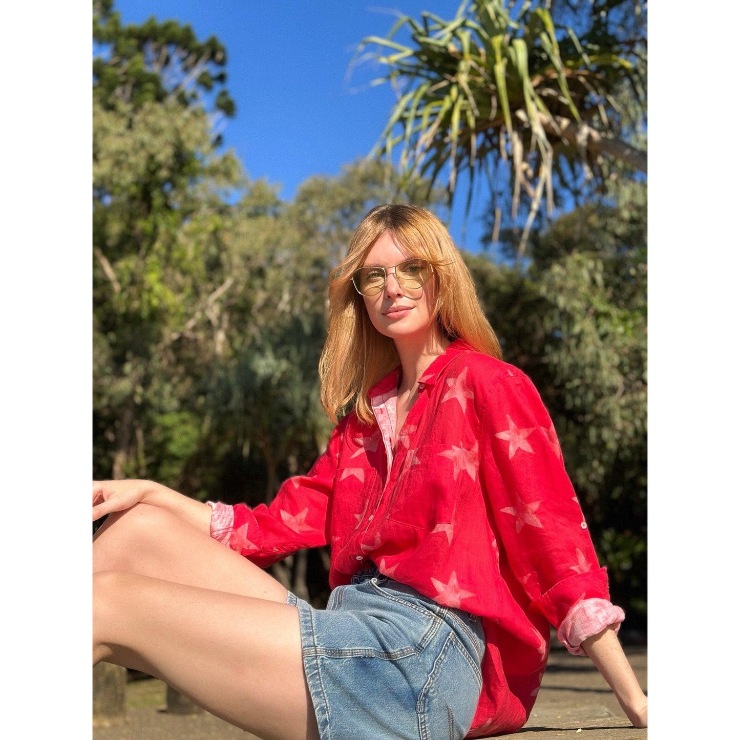 Hut Clothing Boyfriend Linen Shirt - Cosmic Crush  Hut Clothing Pisces Boutique