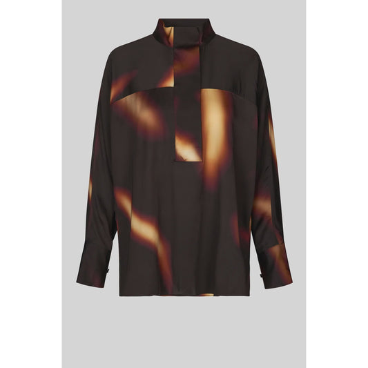 Second Female Glowing Printed Blouse - Black