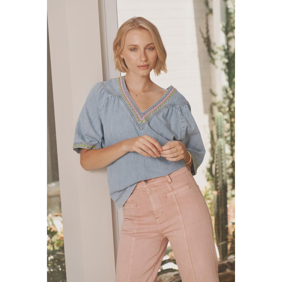 Kireina Renee Top - Sky Blue