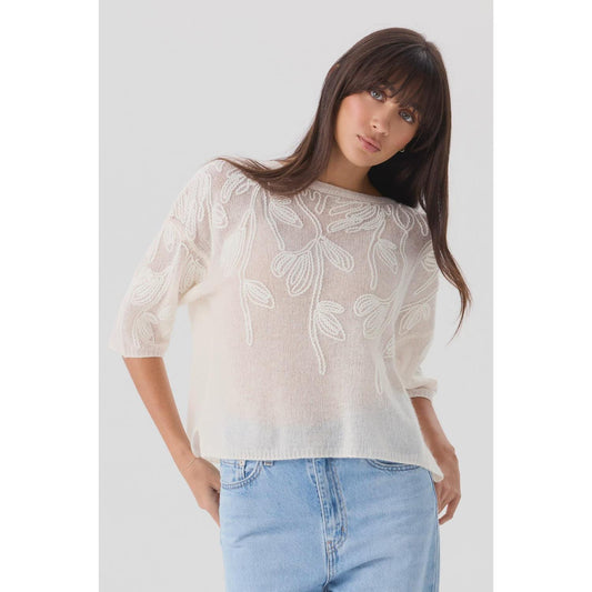 Mia Fratino Helena Tee - Cloud  Mia Fratino Pisces Boutique