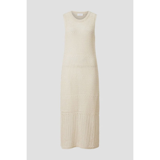 Rich & Royal Pointelle Knit Dress - Whisper White