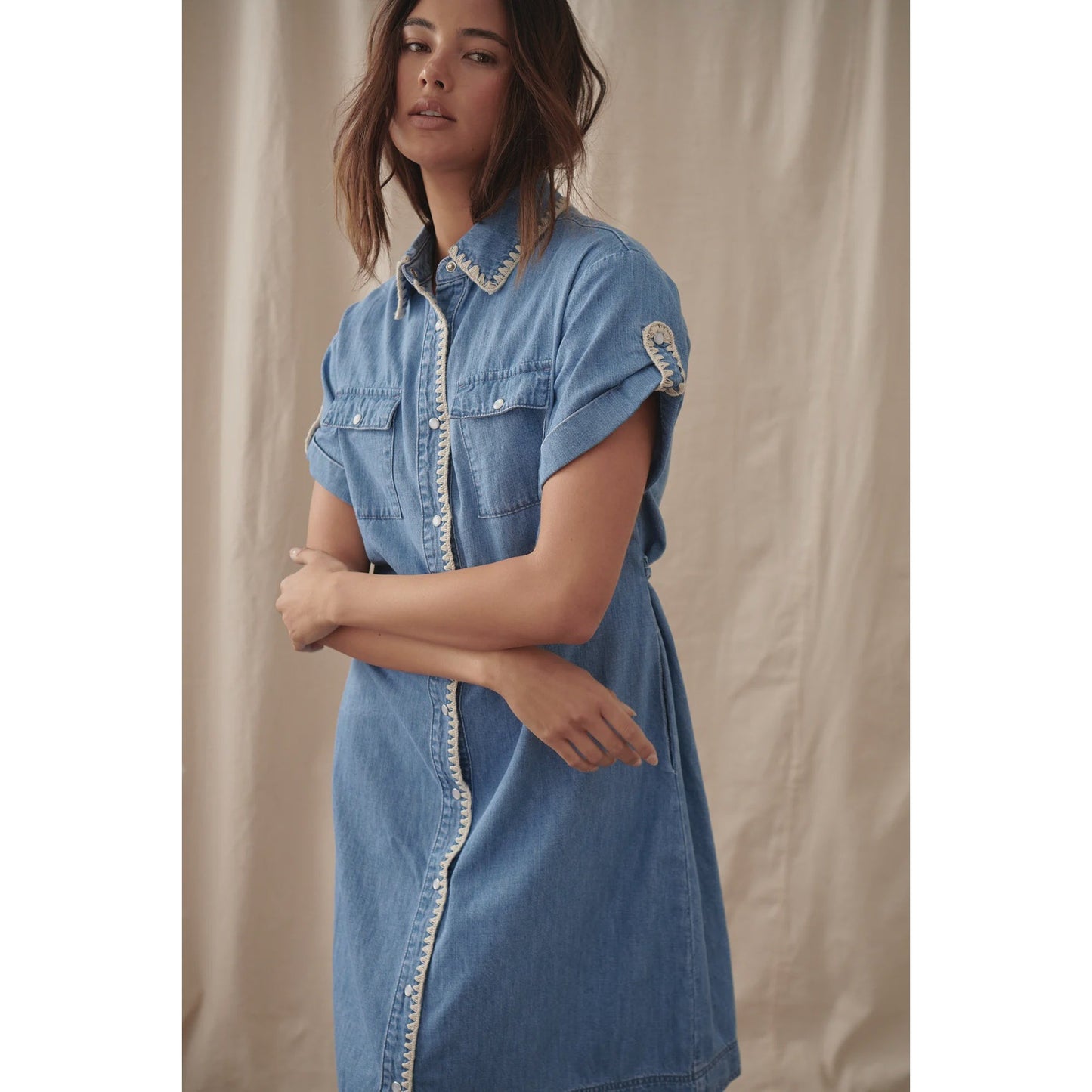 Kireina Simone Dress - 70s Blue