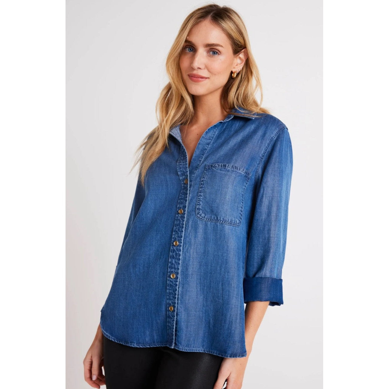 Bella Dahl Shirt Tail Button Down - Moonlit Haze Wash