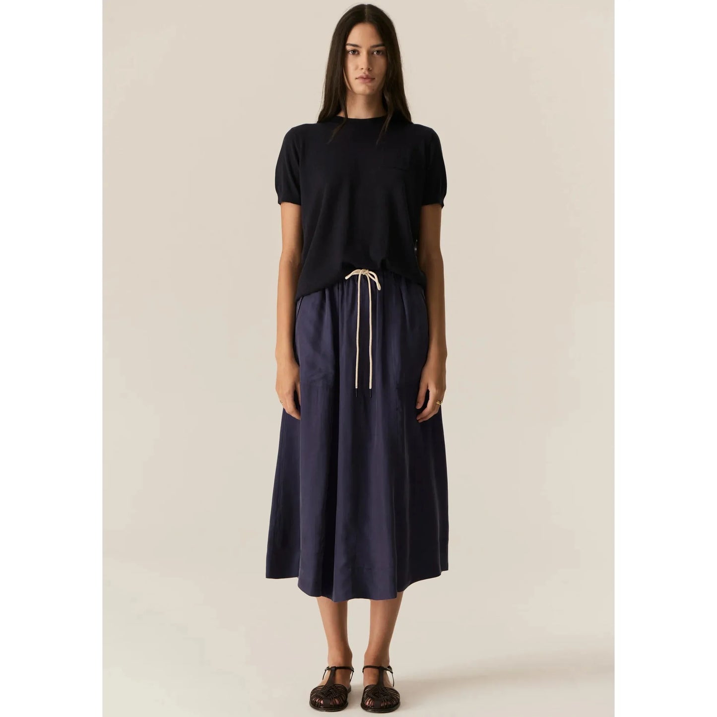 POL Henri Tie Skirt - Ink