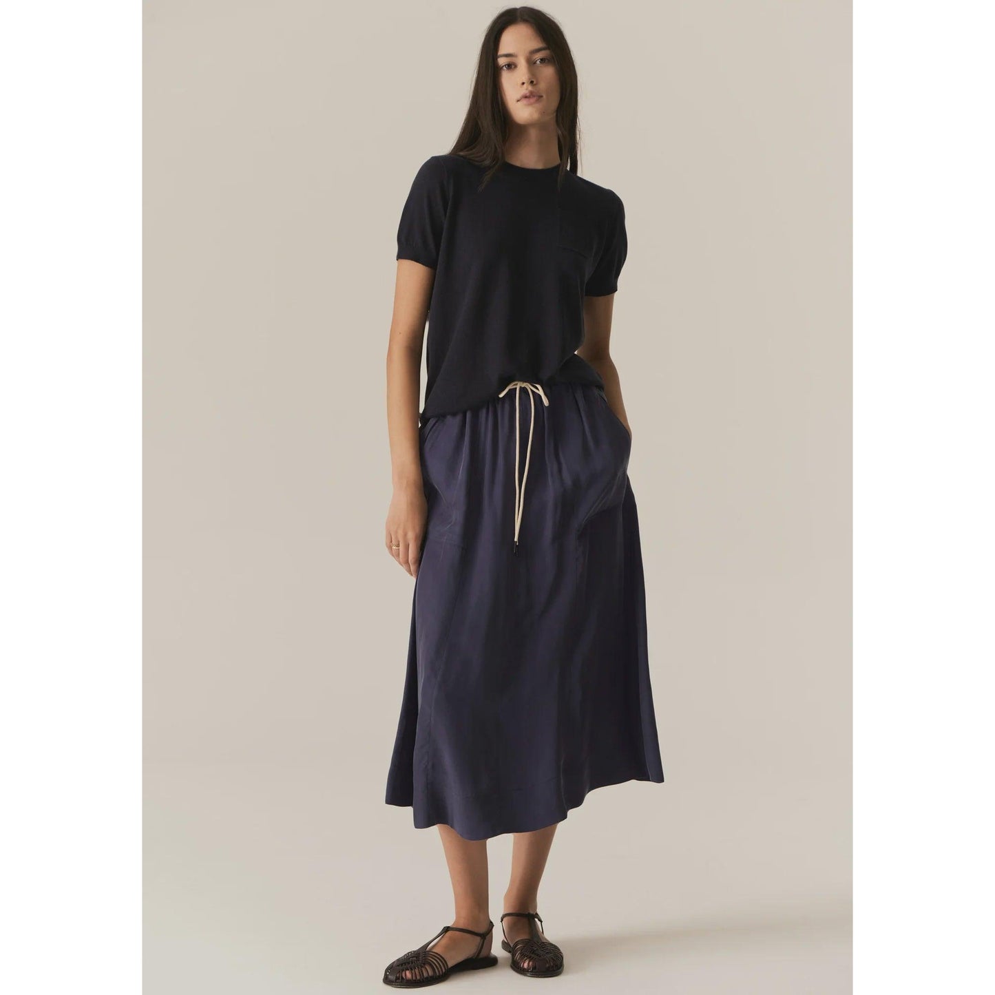POL Henri Tie Skirt - Ink
