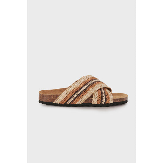 Estilo Emporio Nabask Slide - Tan / Chocolate