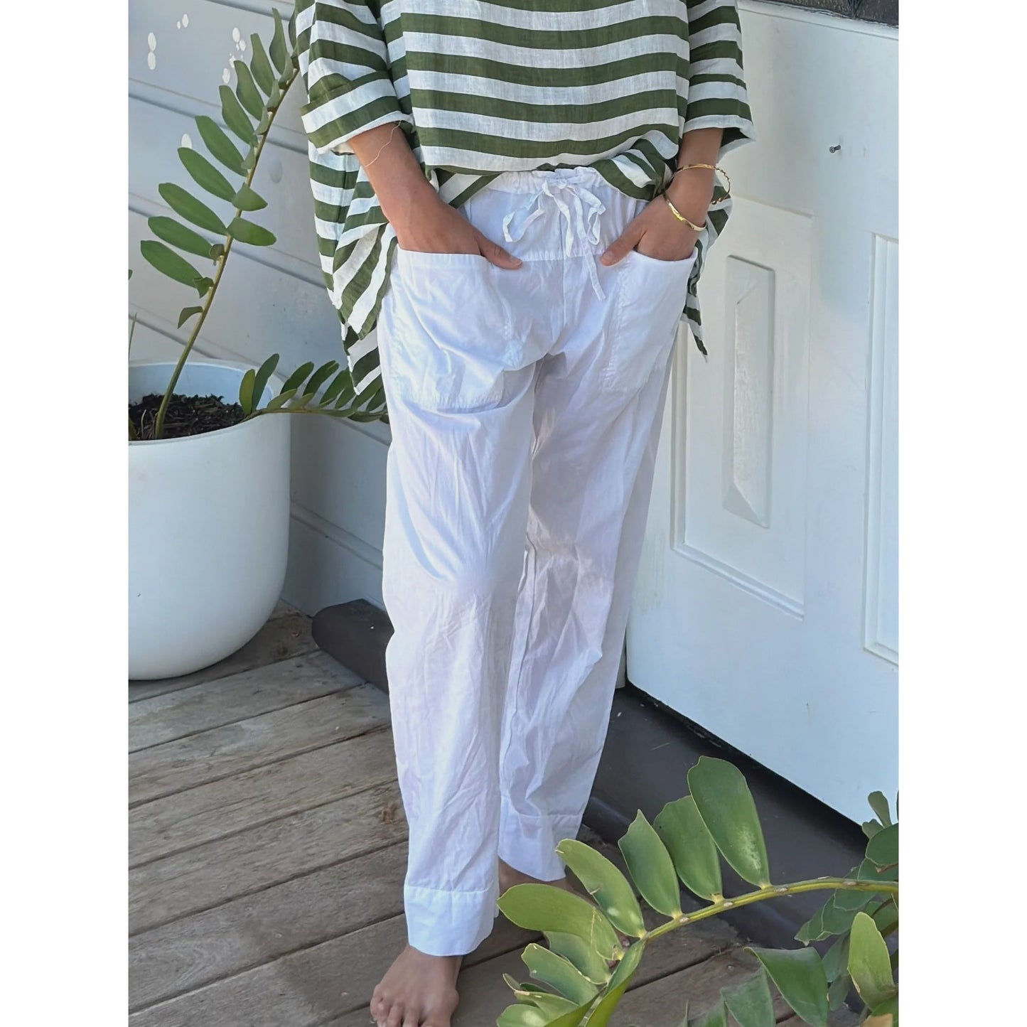 Frockk Darcy Pant - White Cotton