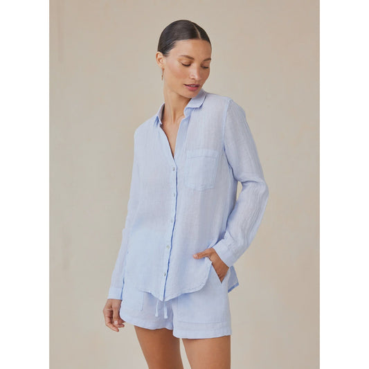 Bella Dahl Pocket Button Down - Perennial Blue