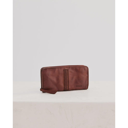 JuJu & Co Braid Wallet - Cognac