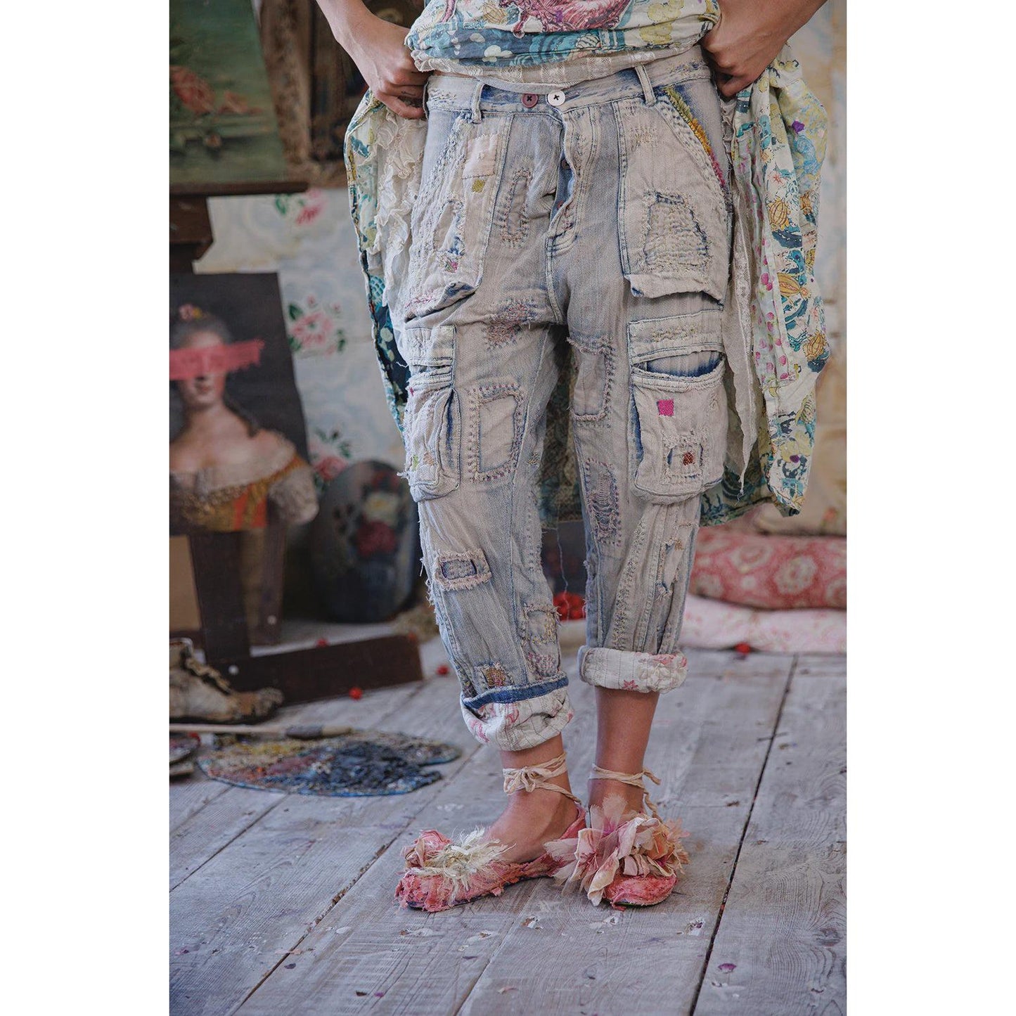Magnolia Pearl Quilted Tatum Cargo Denims