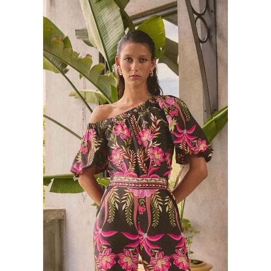 Once Was Juno Dobby Print One Shoulder