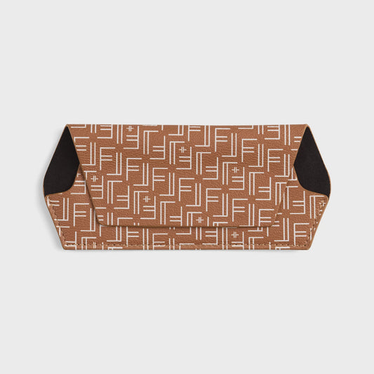 Fox and Leo Glasses Case - Vegan tan Print