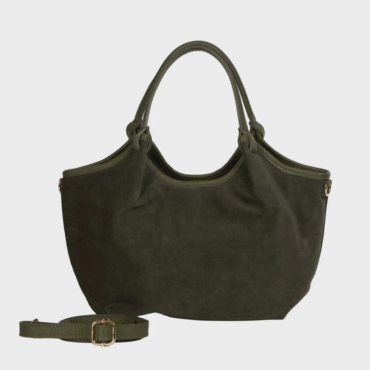 Mason Fanli Hector Small Suede Leather Bag - Khaki  Mason Fanli Pisces Boutique