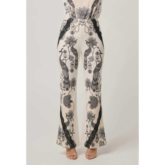 Once Was Leandro Placement Print Pant - Imperial Stone