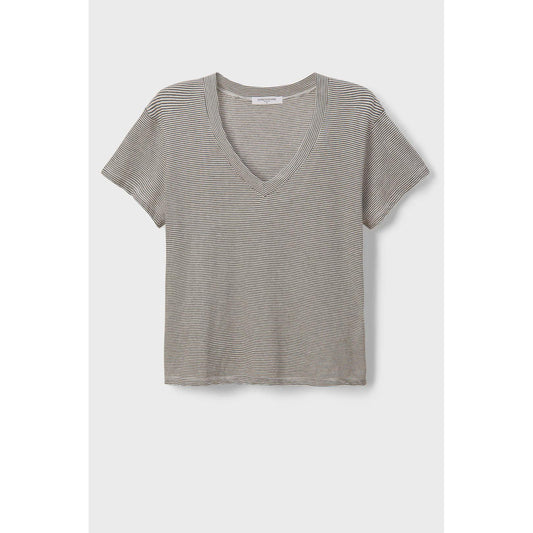 Perfect White Tee Hendrix Basic V - Black Stripe