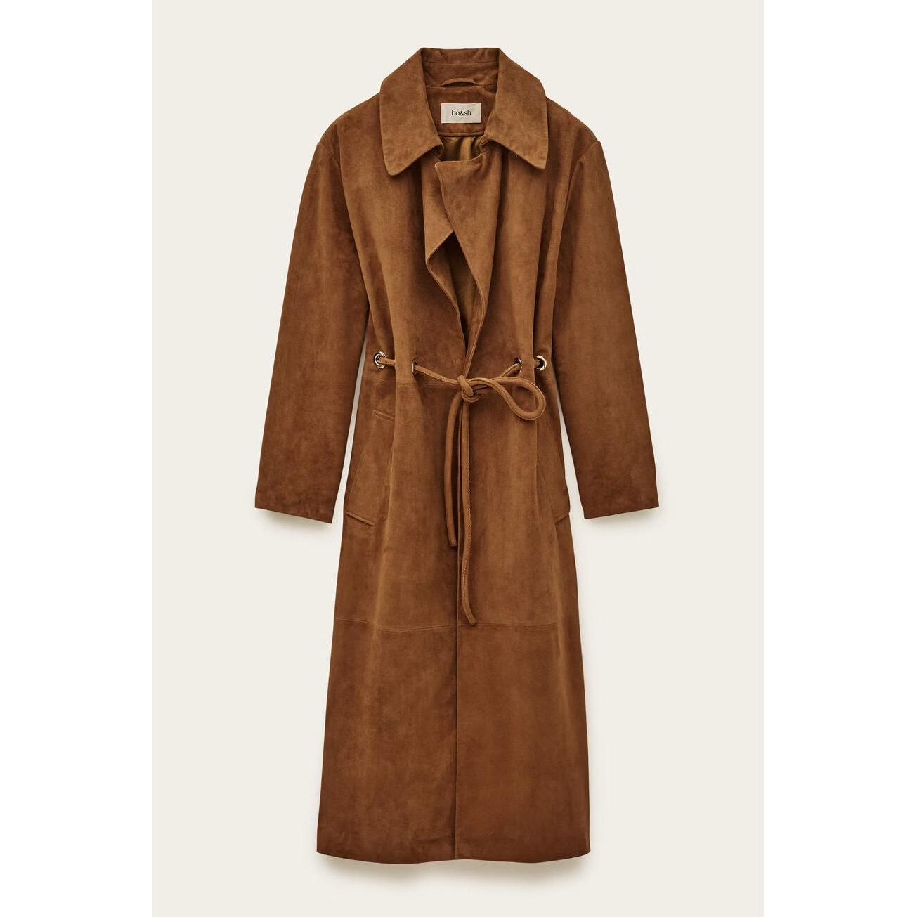 Ba&sh Matte Coat - Camel  Ba&sh Pisces Boutique