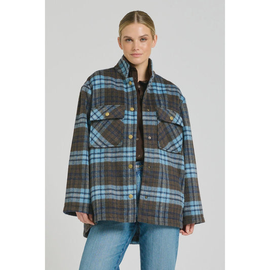 Shirty The Allegra Relaxed Jacket - Blue Plaid  Shirty Pisces Boutique