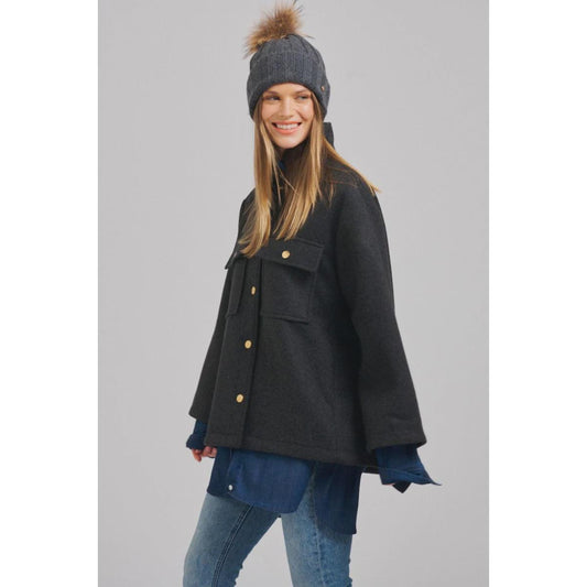 Shirty The Allegra Relaxed Wool Blend Jacket - Charcoal  Shirty Pisces Boutique