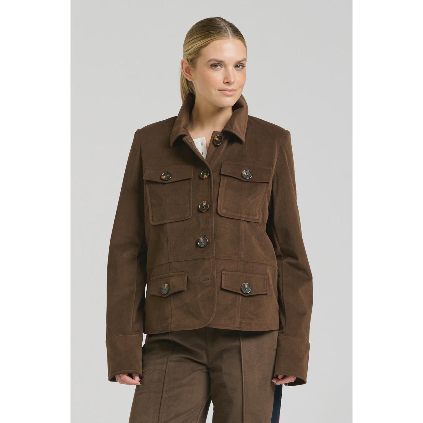 Shirty The Hemming Velvet Twill Jacket - Chocolate  Shirty Pisces Boutique