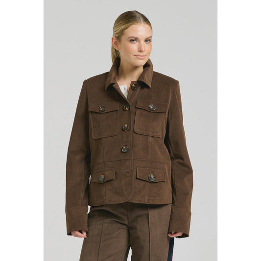 Shirty The Hemming Velvet Twill Jacket - Chocolate  Shirty Pisces Boutique