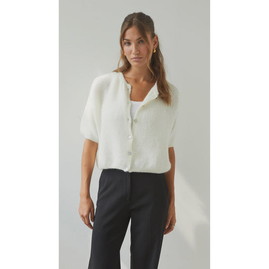 Charli London Emme Cardigan - Ivory  Charli london Pisces Boutique
