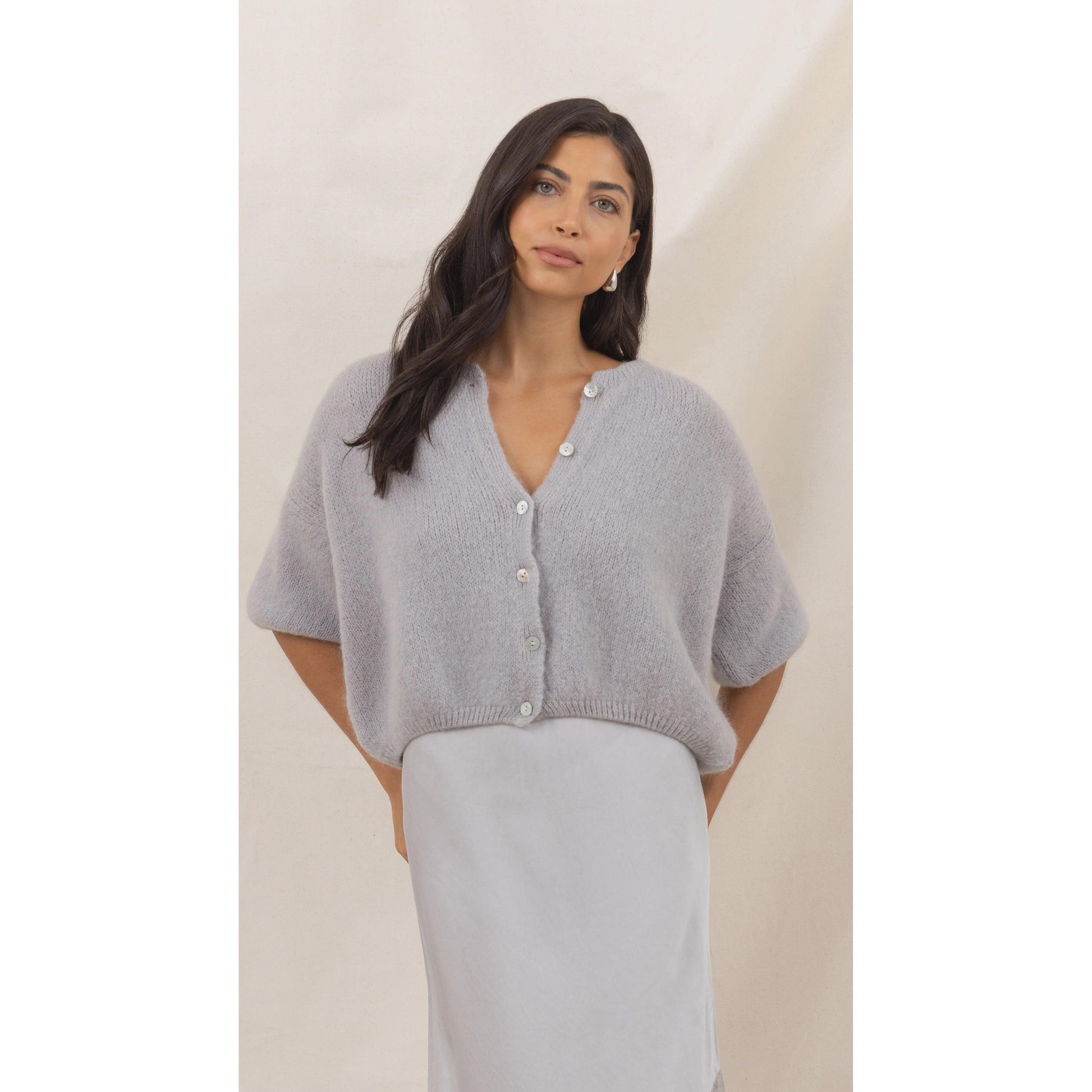 Charli london Emme Cardigan - Stone  Charli london Pisces Boutique