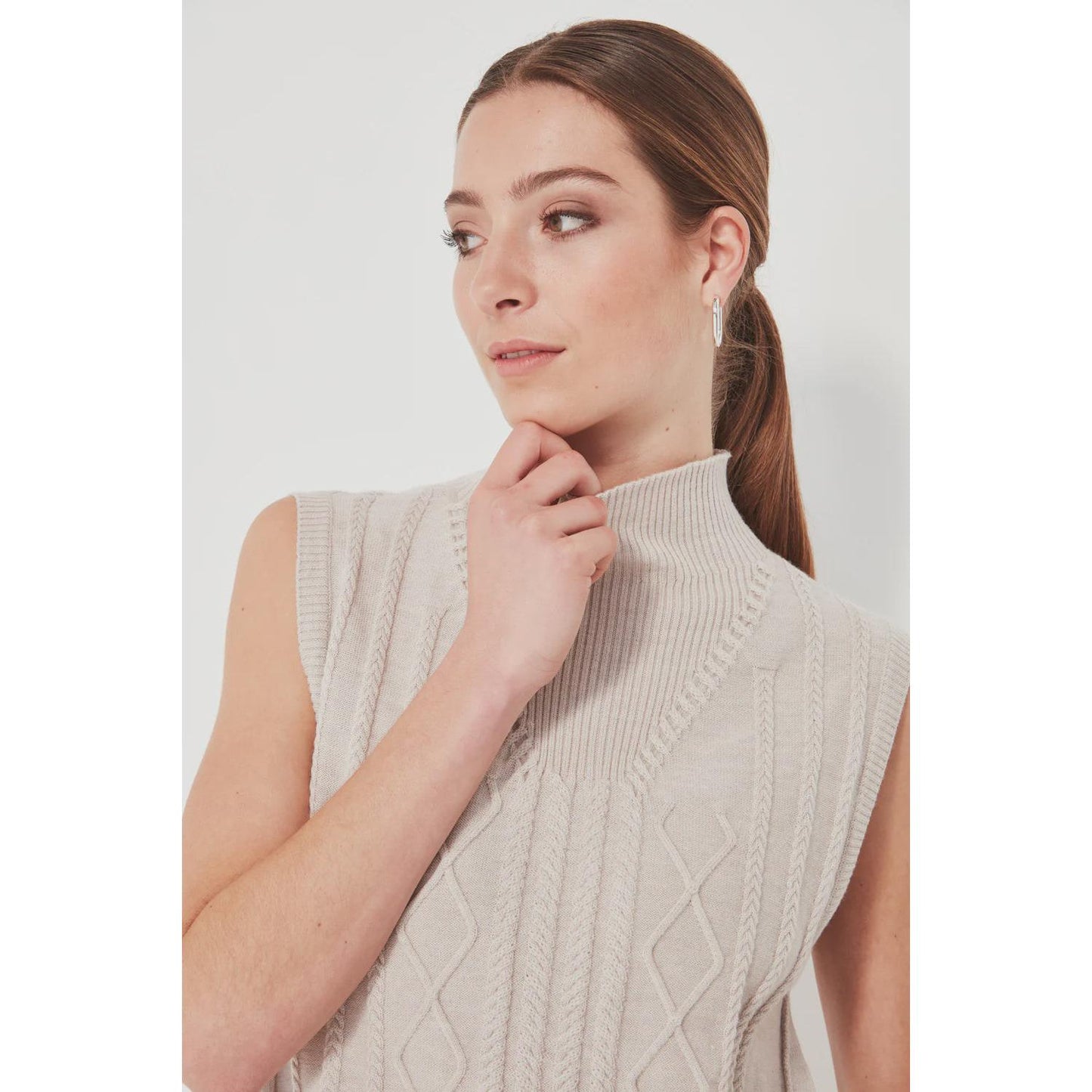Verge Cherish Vest - Chalk Marle  Verge Pisces Boutique