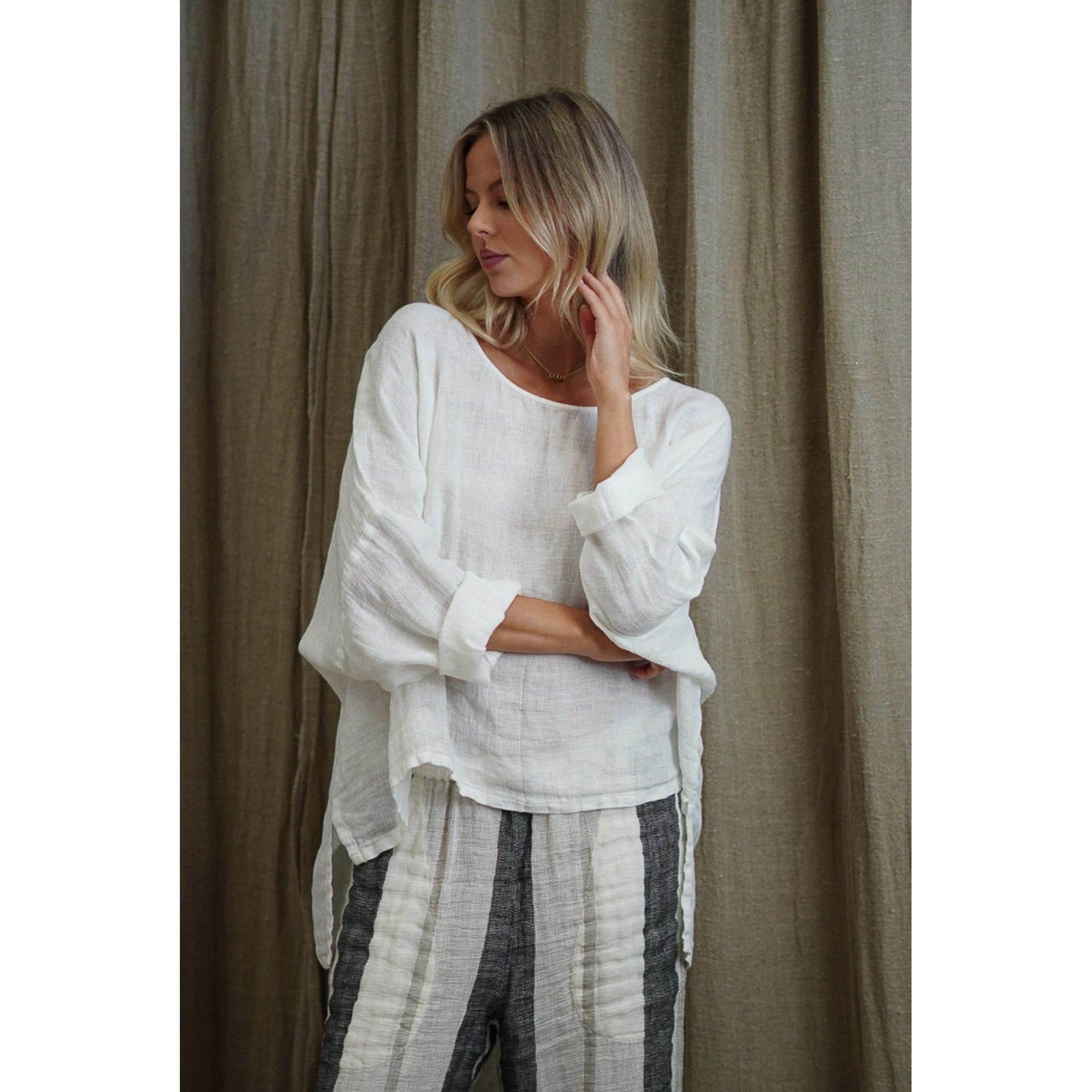 Linens Unlimited Valentina Top - White Combo  Linens Unlimited Pisces Boutique