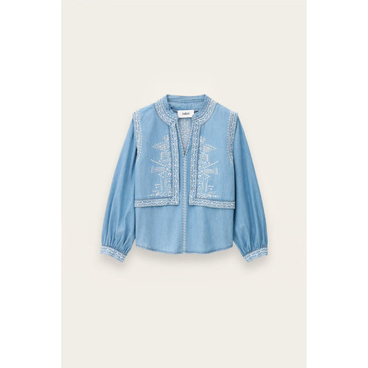 Ba&sh Laura Lightini Blouse - used Blue  Ba&sh Pisces Boutique