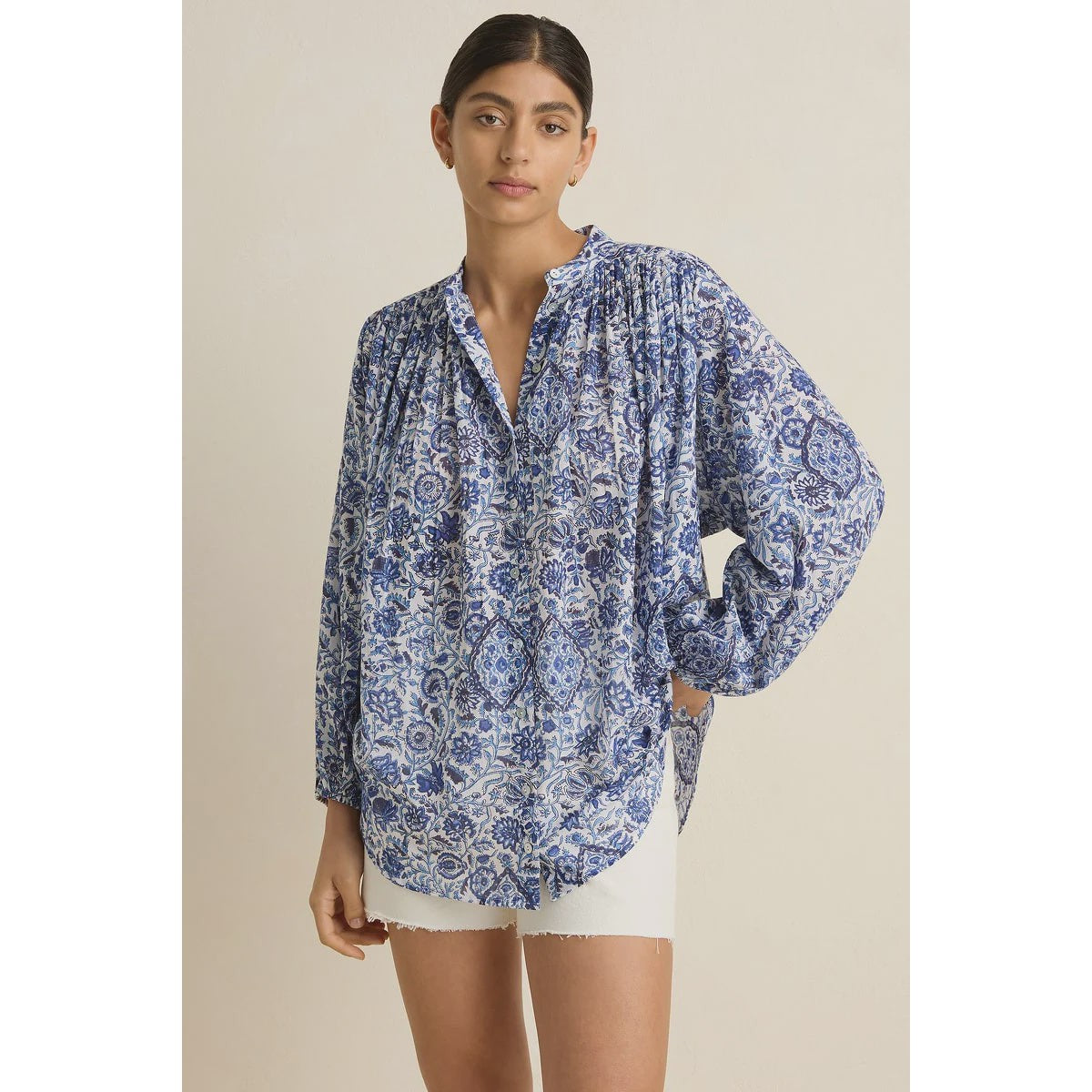 Villu Paradise Blouse - Blue Floral